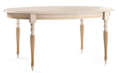 Casa Padrino Luxus Barock Esstisch Cremefarben / Gold 160-360 x 110 x H. 77,5 cm - Ov