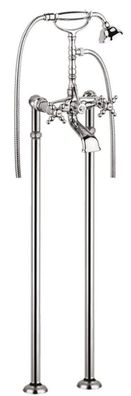 Casa Padrino Jugendstil Badewannen Armatur Silber H. 105,5 cm - Nostalgische Badezimm