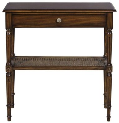 Casa Padrino Luxus Jugendstil Mahagoni Konsolentisch mit Schublade Dunkelbraun 71 x 2
