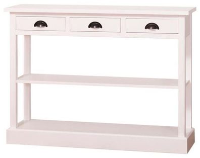 Casa Padrino Landhausstil Küchenkonsole Weiß 120 x 35 x H. 89 cm - Landhausstil Konso