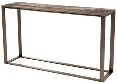 Casa Padrino Luxus Konsole / Konsolentisch Rosa-Bronze 140 x 35 x H. 78,5 cm - Luxus