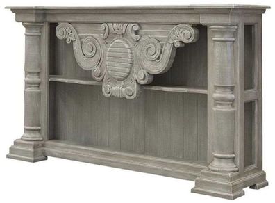 Casa Padrino Luxus Landhausstil Konsole Grau 170 x 40 x H. 100 cm - Handgefertigter M