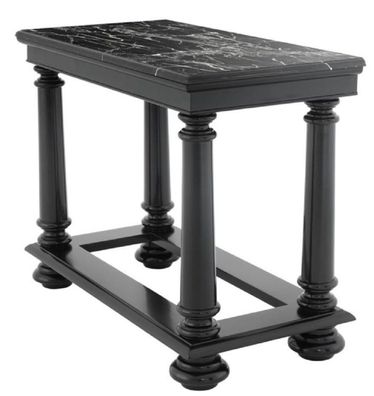 Casa Padrino Luxus Konsolentisch in schwarz mit schwarzer Marmorplatte 100 x 50 x H