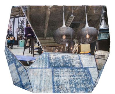 Casa Padrino Designer Konsole mit antikem Spiegelglas 125 x 54 x H. 100 cm - Designer