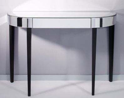 Casa Padrino Luxus Spiegelglas Konsole mit Schublade 112 x 35 x H. 75 cm - Luxus Möbe