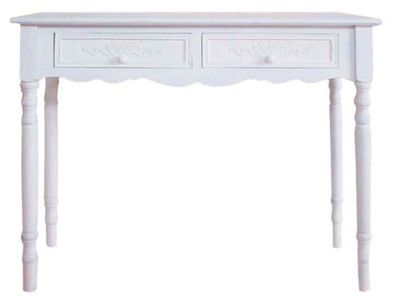 Casa Padrino Landhausstil Konsole Weiß 98 x 34 x H. 78 cm - Handgefertigter Landhauss