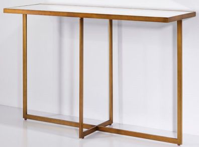 Casa Padrino Luxus Konsole Bronze 120 x 40 x H. 77 cm - Rechteckiger Metall Konsolent