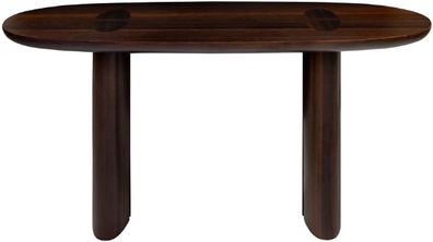 Casa Padrino Luxus Eukalyptus Furnier Konsole Dunkelbraun 180 x 45 x H. 75 cm - Massi