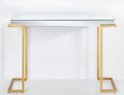 Casa Padrino Luxus Konsole Bronzefarben 116 x 39 x H. 79 cm - Verspiegelter Konsolent