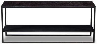 Casa Padrino Luxus Konsole Anthrazitgrau 120 x 35 x H. 51 cm - Massivholz Konsolentis