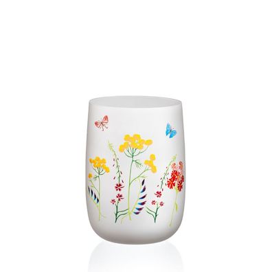 Kristallvase Vase Herbs weiß Blumenvase B458 Blumenvase 180 mm Bohemia Crystalex
