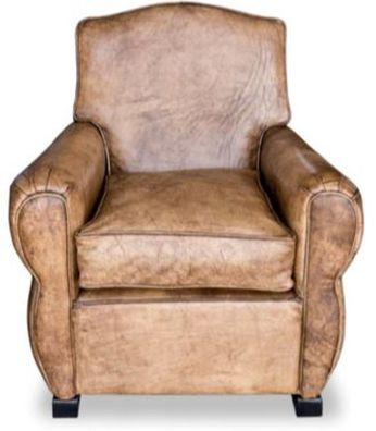 Casa Padrino Echtleder Sessel Buffalo Leder / Antik-Braun - Clubsessel - Lounge Sesse