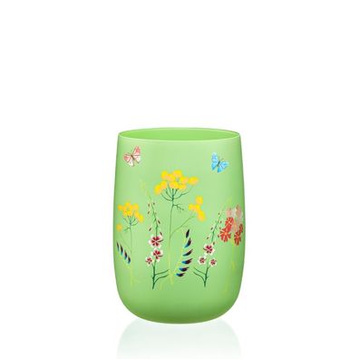 Kristallvase Vase Herbs grün Blumenvase B458 Blumenvase 180 mm Bohemia Crystalex