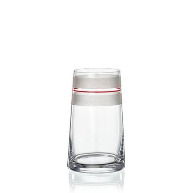Kristallvase Vase Stripes rot 180 mm Blumenvase Bohemia Crystalex