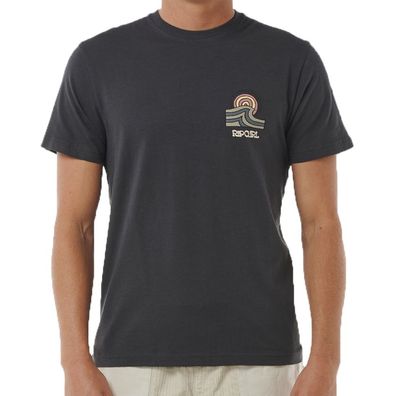 RIP CURL T-Shirt Swc Hazey washed black
