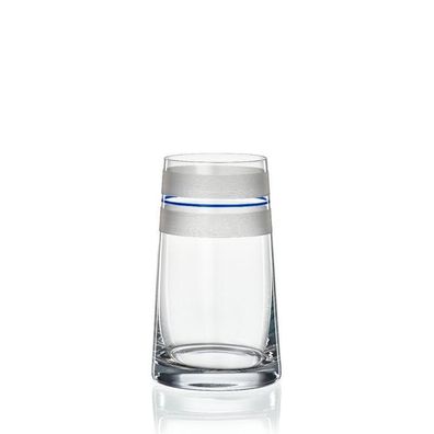 Kristallvase Vase Stripes blau 180 mm Blumenvase Bohemia Crystalex