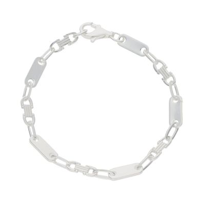 JuwelmaLux Plattenketten Armband 925 Sterling Silber JL39-03-0356