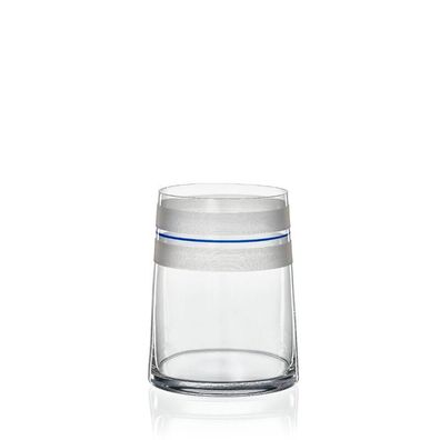 Kristallvase Vase Stripes blau 160 mm Blumenvase Bohemia Crystalex