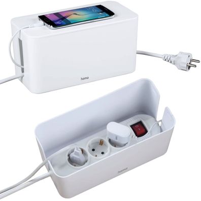 Hama Kabelbox Kabelmanager Kabel-Organizer Ladestation TV PC Büro Schreibtisch