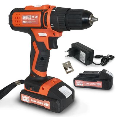 BAUTEC Akku-Schrauber » 2-Gang » max. 40 Nm » inkl. 2 Akkus (18 V / 2.0 Ah)