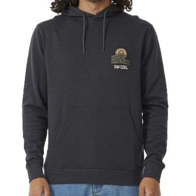RIP CURL Hoodie Swc Hays And Razed washed black