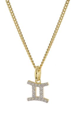 GLIZZ Schmuck Sternzeichen Zwilling Gold 333/8K an vergoldeter Silberkette GL8330-03
