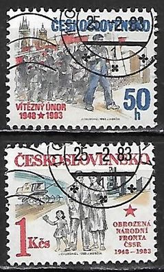 Tschechoslowakei gestempelt Michel-Nummer 2703-2704