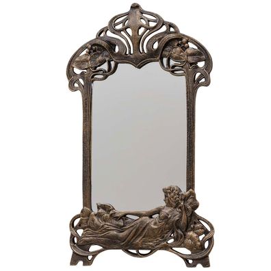 Spiegel Wandspiegel Kosmetikspiegel Jugendstil-Antik-Stil Eisen 50cm
