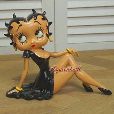 Betty Boop Figur Pin Up Rock N Roll Rockabilly Girl 50s Fan Kleid schwarz Statue