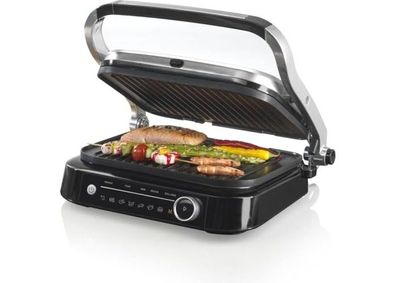 Gorenje Kontaktgrill GCG2100s, Schwarz/Silber