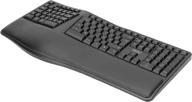 Digitus | Ergonomische Tastatur, kabellos, schwarz, DA-20157