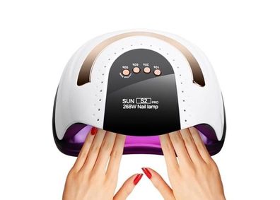 Timpou 268W LED + UV Nagellampe, Dual-Licht, Timer