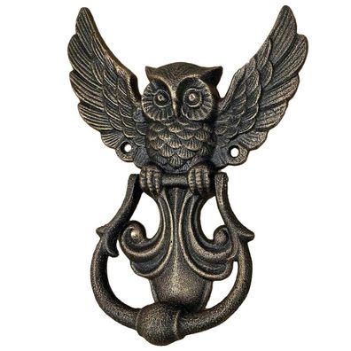 Türklopfer Eule Uhu Figur Skulptur Eisen Antik-Stil 20cm