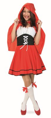 Rotkäppchenkostüm Damen Rotkäppchen mit Cape Gr.36-42 Cosplay Märchen Karneval