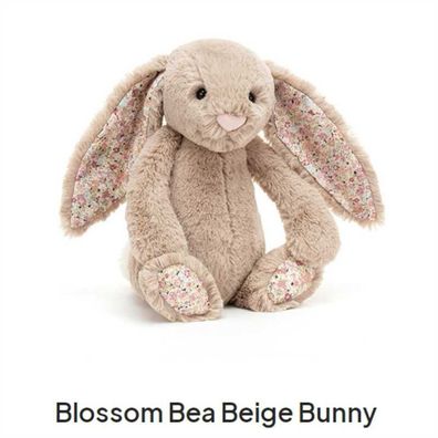Jelly Cat Blossom Bea Beige Mittel Bunny Flower Stoffkaninchen Pluschtier 31cm