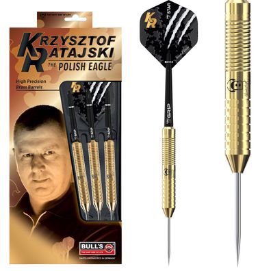 BULL'S Krzysztof Ratajski Brass Gold Steel Dart / 1 Satz / 24 Gr