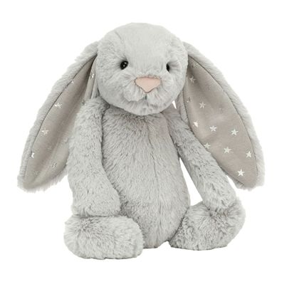 JellyCat Bashful Shimmer Bunny Mittelgrob Star Bunny Pluschtier Pluschtier 31cm
