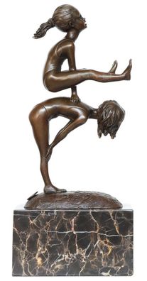 Bronzeskulptur Kinder im Antik-Stil Bronze Figur Statue 28cm