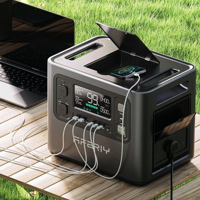 Tragbare Powerstation 960Wh LiFePO4 Solar Notstrom mit 1200W AC