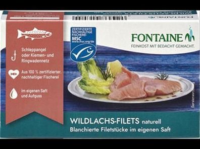 Fontaine Blanchierter Wildlachs naturell 125g