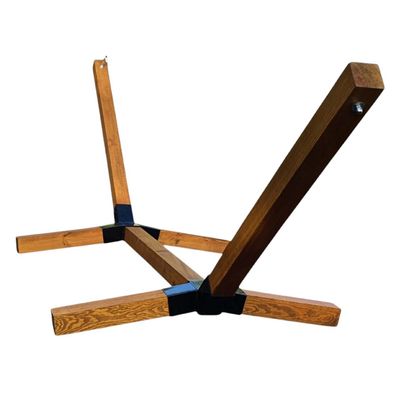 QLS Hängemattengestell aus Holz XXL 350 cm wetterfest bis zu 350 kg Outdoor 11286