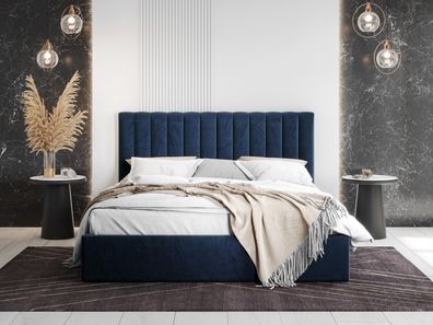 Polsterbett Azertulo mit Matratze Oro 160 mit Bettkasten und Lattenrost Doppelbett