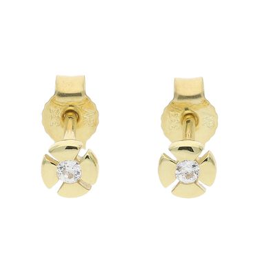JuwelmaLux Ohrstecker 333 Gold mit synth Zirkonia JL20-06-0613