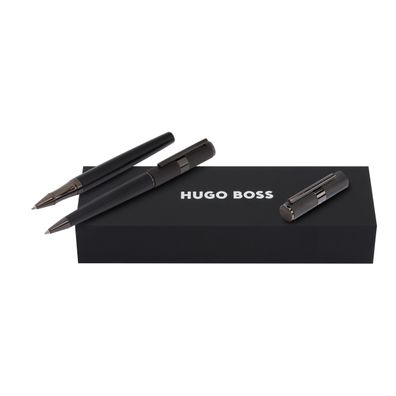 HUGO BOSS Set Beam Black (kugelschreiber & tintenroller)