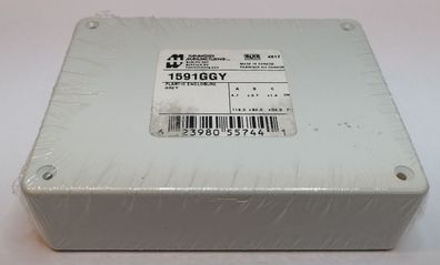 Hammond 1591GGY Kunststoff ABS-Gehäuse 120x93x32 grau UL94V-0