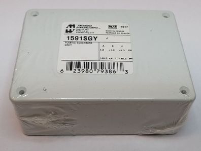 Hammond 1591SGY Kunststoff-Gehäuse 110x82x44 gr UL94V-0