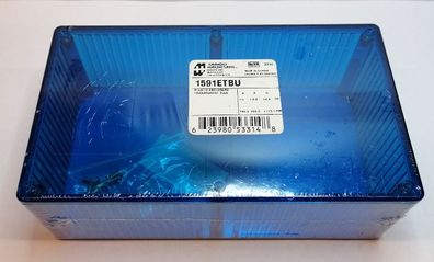 Hammond 1591ETBU Polycarbonat-Gehäuse 191x110x61 transparent Blau