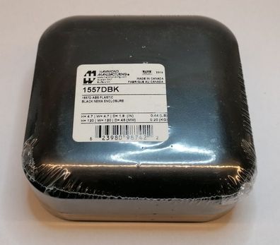 Hammond 1557DBK ABS Kunststoff Gehäuse 120x120x45 schwarz