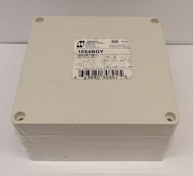 Hammond 1554NGY Kunststoff-Gehäuse 120x120x60 grau