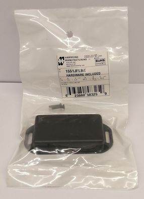 Hammond 1551JFLBK Kunststoff-Gehäuse 60x35x15 Flansch schwarz